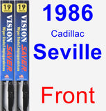 Front Wiper Blade Pack for 1986 Cadillac Seville - Vision Saver