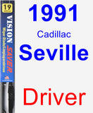 Driver Wiper Blade for 1991 Cadillac Seville - Vision Saver