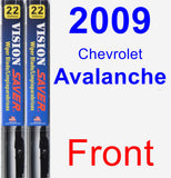 Front Wiper Blade Pack for 2009 Chevrolet Avalanche - Vision Saver