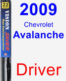 Driver Wiper Blade for 2009 Chevrolet Avalanche - Vision Saver