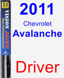 Driver Wiper Blade for 2011 Chevrolet Avalanche - Vision Saver