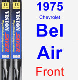 Front Wiper Blade Pack for 1975 Chevrolet Bel Air - Vision Saver