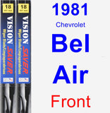 Front Wiper Blade Pack for 1981 Chevrolet Bel Air - Vision Saver