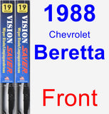 Front Wiper Blade Pack for 1988 Chevrolet Beretta - Vision Saver