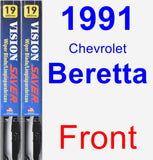 Front Wiper Blade Pack for 1991 Chevrolet Beretta - Vision Saver