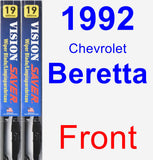 Front Wiper Blade Pack for 1992 Chevrolet Beretta - Vision Saver