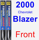 Front Wiper Blade Pack for 2000 Chevrolet Blazer - Vision Saver
