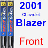 Front Wiper Blade Pack for 2001 Chevrolet Blazer - Vision Saver