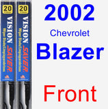 Front Wiper Blade Pack for 2002 Chevrolet Blazer - Vision Saver