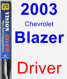 Driver Wiper Blade for 2003 Chevrolet Blazer - Vision Saver