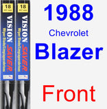 Front Wiper Blade Pack for 1988 Chevrolet Blazer - Vision Saver