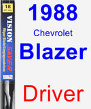 Driver Wiper Blade for 1988 Chevrolet Blazer - Vision Saver