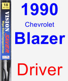 Driver Wiper Blade for 1990 Chevrolet Blazer - Vision Saver
