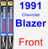 Front Wiper Blade Pack for 1991 Chevrolet Blazer - Vision Saver