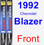 Front Wiper Blade Pack for 1992 Chevrolet Blazer - Vision Saver