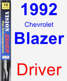 Driver Wiper Blade for 1992 Chevrolet Blazer - Vision Saver