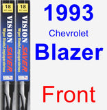 Front Wiper Blade Pack for 1993 Chevrolet Blazer - Vision Saver