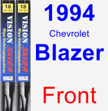 Front Wiper Blade Pack for 1994 Chevrolet Blazer - Vision Saver