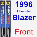 Front Wiper Blade Pack for 1996 Chevrolet Blazer - Vision Saver
