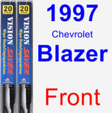 Front Wiper Blade Pack for 1997 Chevrolet Blazer - Vision Saver