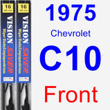 Front Wiper Blade Pack for 1975 Chevrolet C10 - Vision Saver