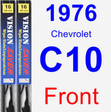 Front Wiper Blade Pack for 1976 Chevrolet C10 - Vision Saver