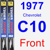 Front Wiper Blade Pack for 1977 Chevrolet C10 - Vision Saver