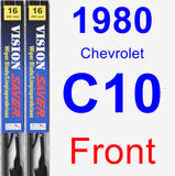 Front Wiper Blade Pack for 1980 Chevrolet C10 - Vision Saver