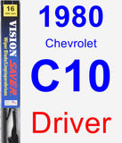 Driver Wiper Blade for 1980 Chevrolet C10 - Vision Saver