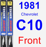 Front Wiper Blade Pack for 1981 Chevrolet C10 - Vision Saver