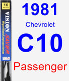 Passenger Wiper Blade for 1981 Chevrolet C10 - Vision Saver
