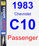 Passenger Wiper Blade for 1983 Chevrolet C10 - Vision Saver