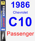 Passenger Wiper Blade for 1986 Chevrolet C10 - Vision Saver