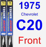 Front Wiper Blade Pack for 1975 Chevrolet C20 - Vision Saver