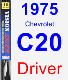 Driver Wiper Blade for 1975 Chevrolet C20 - Vision Saver