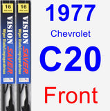 Front Wiper Blade Pack for 1977 Chevrolet C20 - Vision Saver