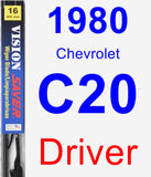 Driver Wiper Blade for 1980 Chevrolet C20 - Vision Saver