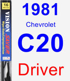 Driver Wiper Blade for 1981 Chevrolet C20 - Vision Saver