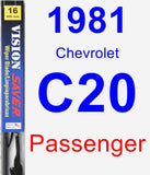 Passenger Wiper Blade for 1981 Chevrolet C20 - Vision Saver