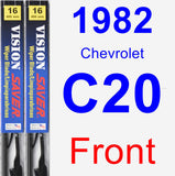 Front Wiper Blade Pack for 1982 Chevrolet C20 - Vision Saver