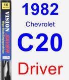 Driver Wiper Blade for 1982 Chevrolet C20 - Vision Saver