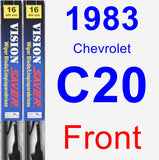 Front Wiper Blade Pack for 1983 Chevrolet C20 - Vision Saver
