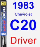 Driver Wiper Blade for 1983 Chevrolet C20 - Vision Saver