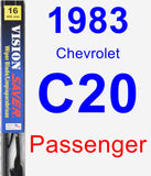 Passenger Wiper Blade for 1983 Chevrolet C20 - Vision Saver