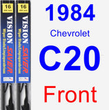 Front Wiper Blade Pack for 1984 Chevrolet C20 - Vision Saver