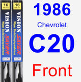 Front Wiper Blade Pack for 1986 Chevrolet C20 - Vision Saver