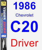 Driver Wiper Blade for 1986 Chevrolet C20 - Vision Saver