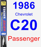 Passenger Wiper Blade for 1986 Chevrolet C20 - Vision Saver