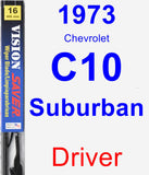 Driver Wiper Blade for 1973 Chevrolet C10 Suburban - Vision Saver