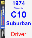 Driver Wiper Blade for 1974 Chevrolet C10 Suburban - Vision Saver